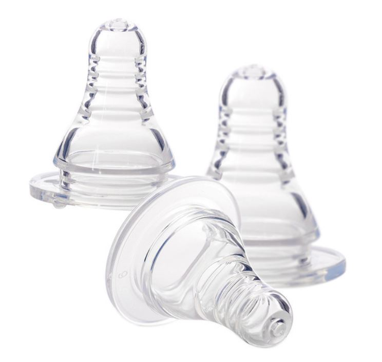 Núm Ty Silicone Thay Cho Bình Sữa Cổ Rộng, Cổ Hẹp/ Thường