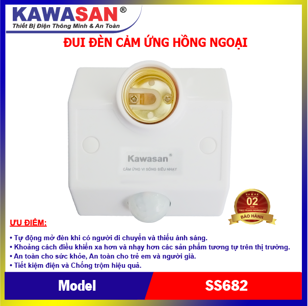 Đui đèn cảm ứng hồng ngoại ss682