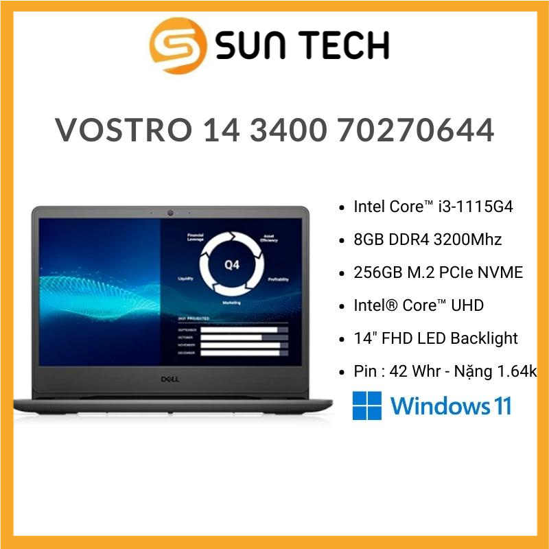 Laptop dell vostro 3400 70270644 - hàng chính hãng
