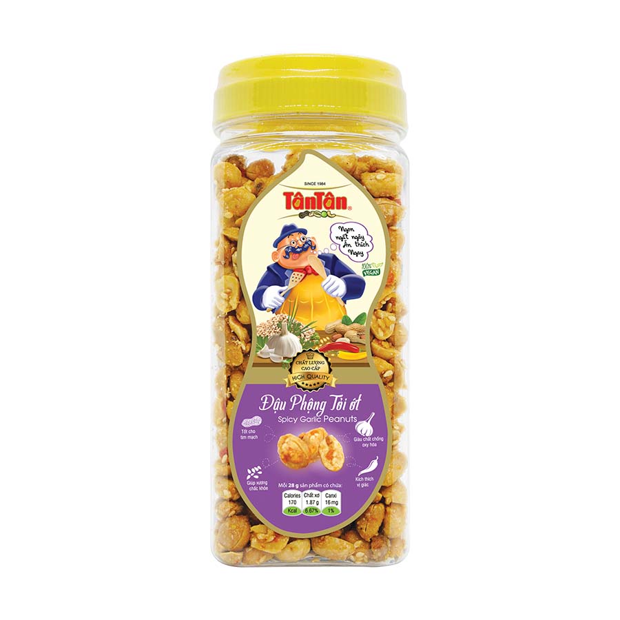 Combo 4 hũ Đậu phộng Tỏi ớt Tân Tân (260g/hũ)