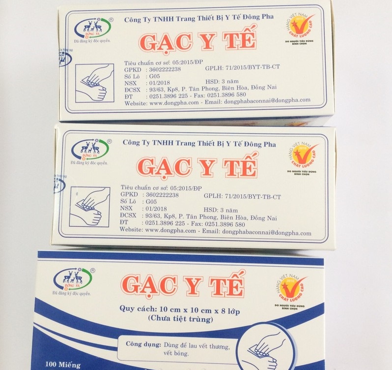 (Hộp 100 miếng) Gạc Y tế Đông Fa