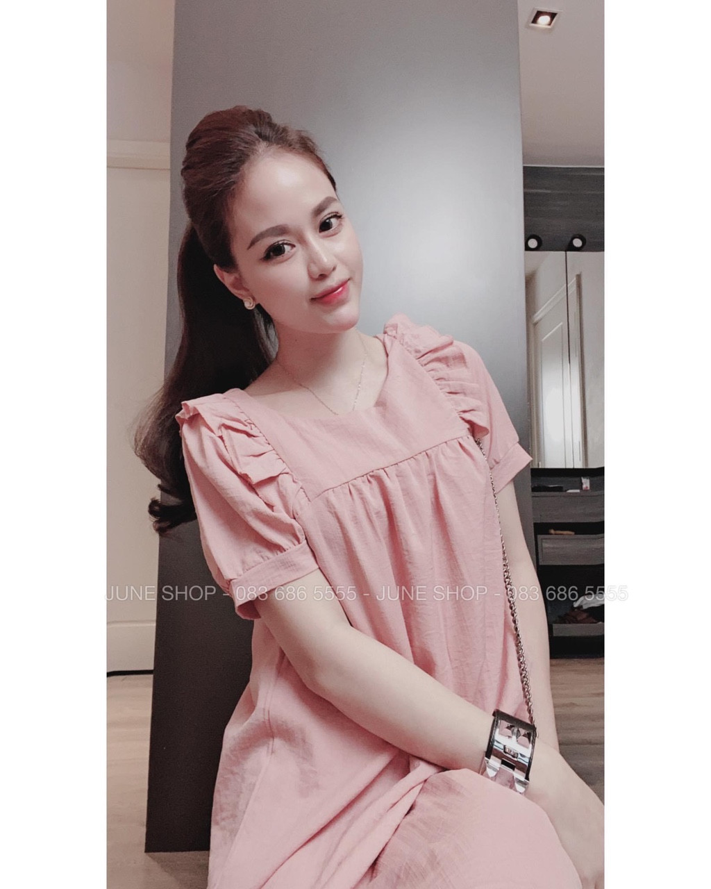 Đầm bầu công sở bigsize tay phồng ⚡Thời trang bigsize - thời trang bầu⚡ đầm bầu  váy bầu đẹp - Tổng kho váy bầu | Shopee Việt Nam
