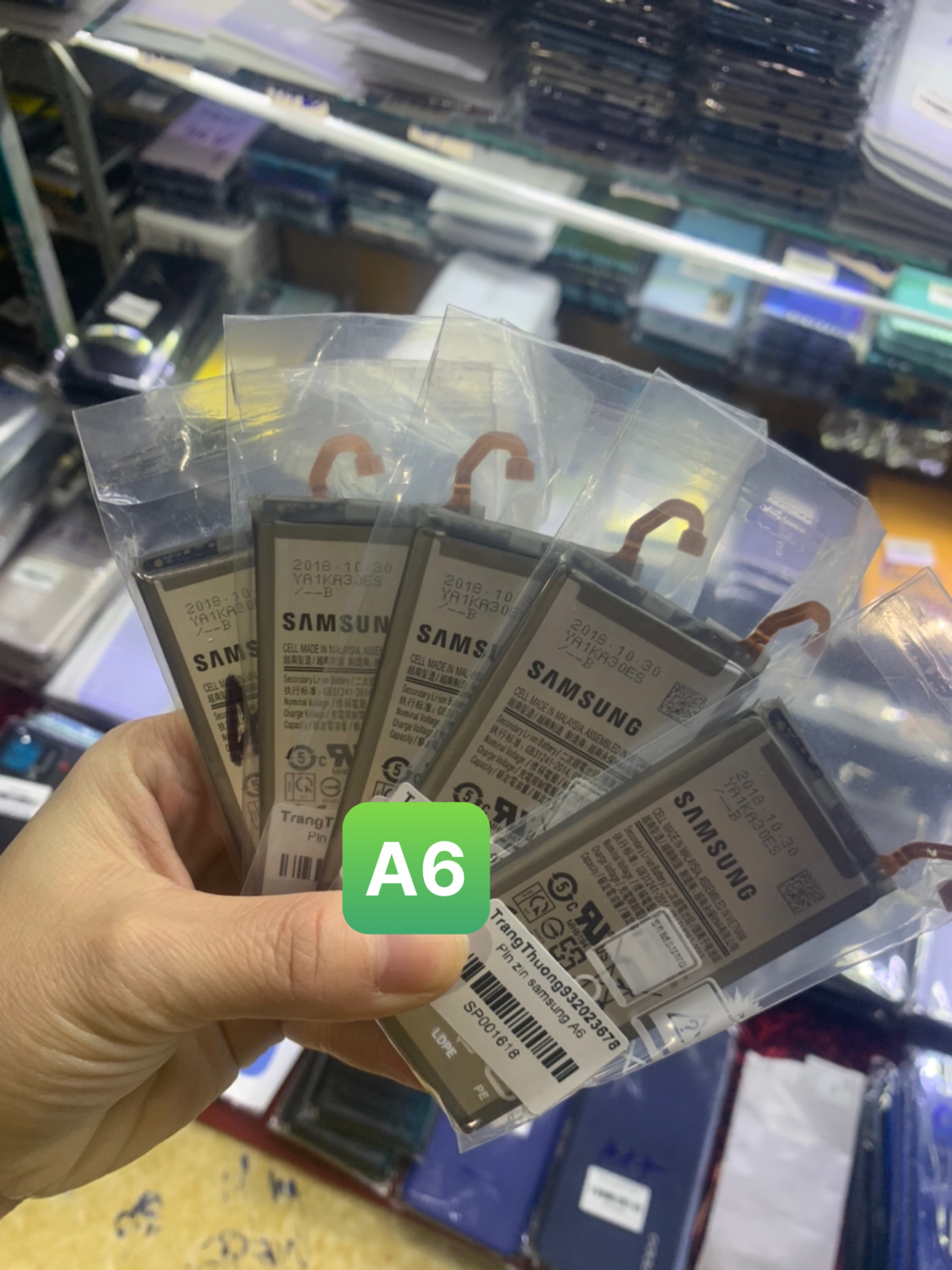 pin zin mới điện thoại sam sung A6 ( pin công ty -có bảo hành)