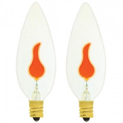 Bộ 2 bóng đèn lửa trang trí 3W - E12 thiết kế đầy đủ nhiệt, nhiệt độ bề mặt thấp hơn LED, an toàn và dễ bảo quản.