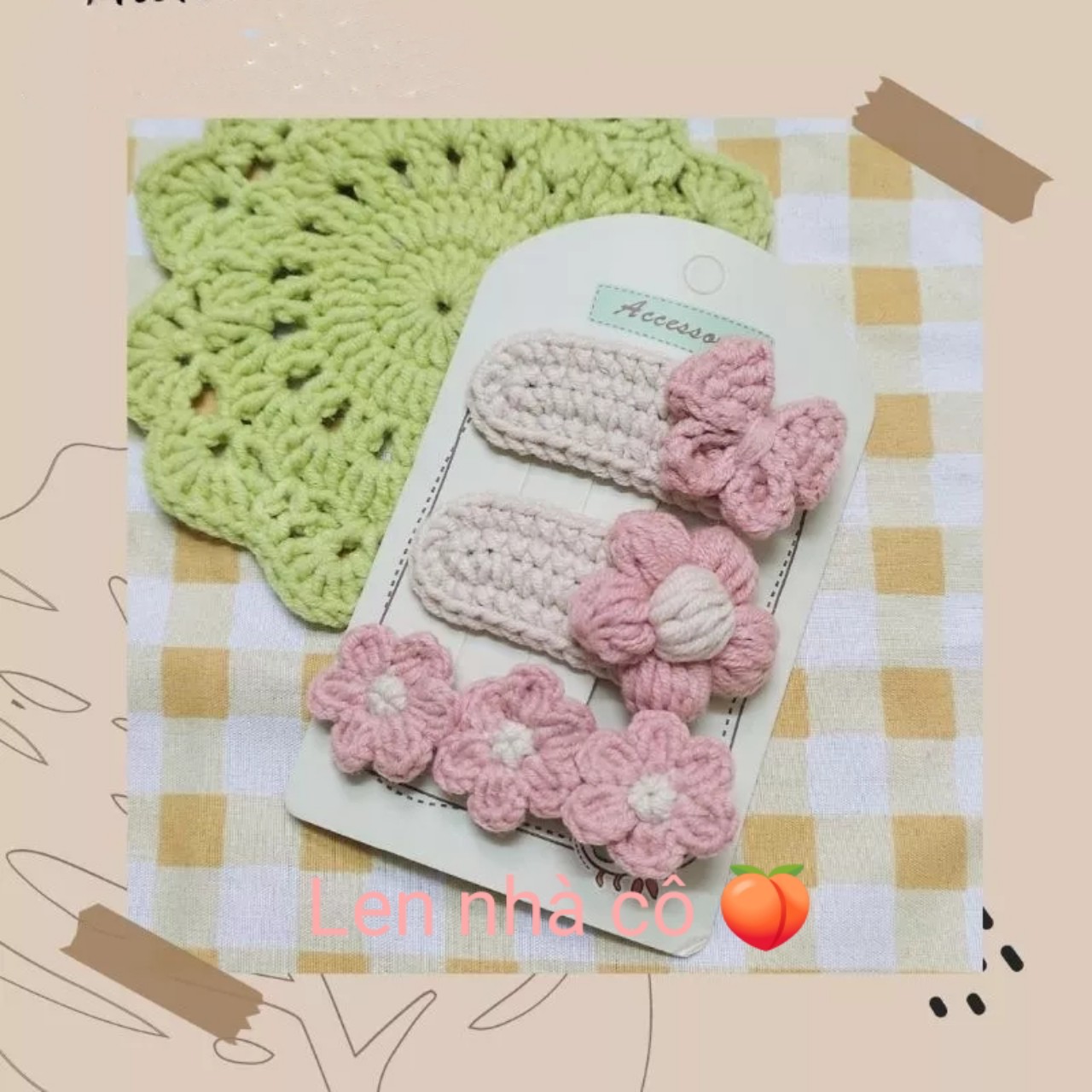 [ Handmade ] KẸP TÓC LEN nhiều mẩu