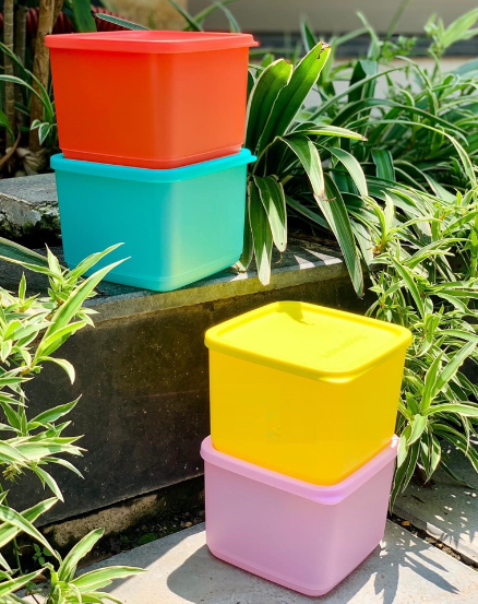 Bộ Hộp Bảo quản thực phẩm Tupperware Medium Square Round 4 Hộp