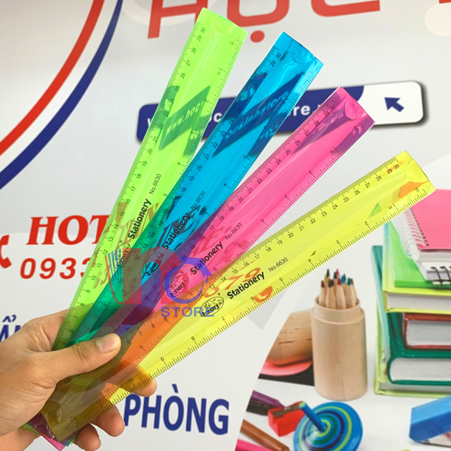 Thước dẻo nhiều màu 30cm No.6630 ( Giao màu ngẫu nhiên )