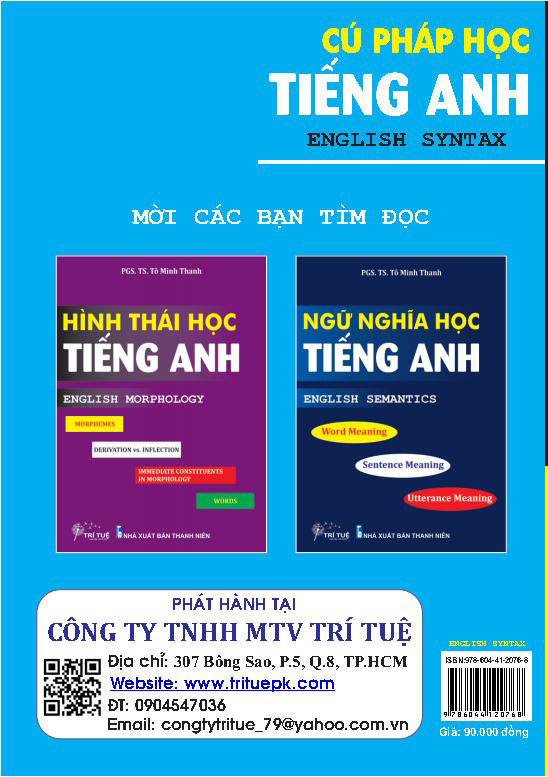 Sách - Cú pháp học Tiếng Anh (English Syntax)