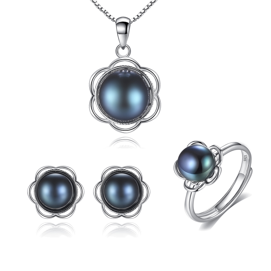 Bộ Trang Sức Ngọc Trai Đen, Set Bộ Trang Sức Ngọc Trai 3 Món - Bảo Ngọc Jewelry