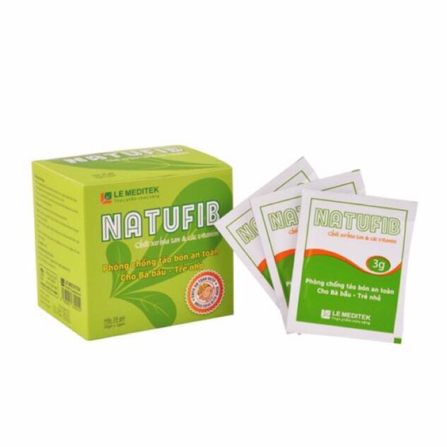 (CHÍNH HÃNG) CỐM Chất xơ hoà tan táo bón Natufib