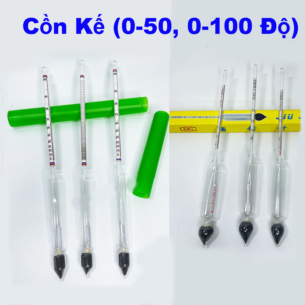 Cồn Kế Dụng Cụ Đo Độ Cồn, Độ Rượu(0-50,0-100 Độ)