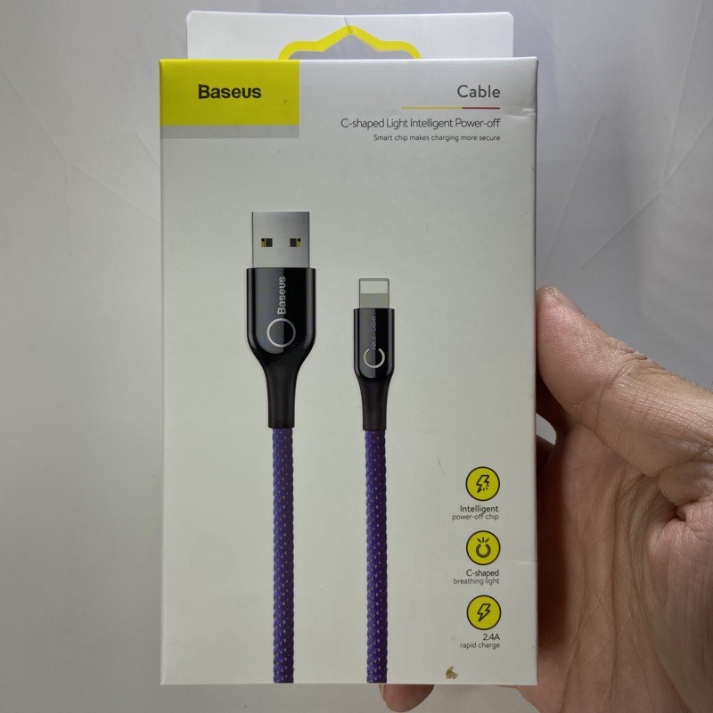 [GIAO HÀNG NHANH] Cáp sạc nhanh Baseus tự ngắt thông minh (TypeC/Linghtning)