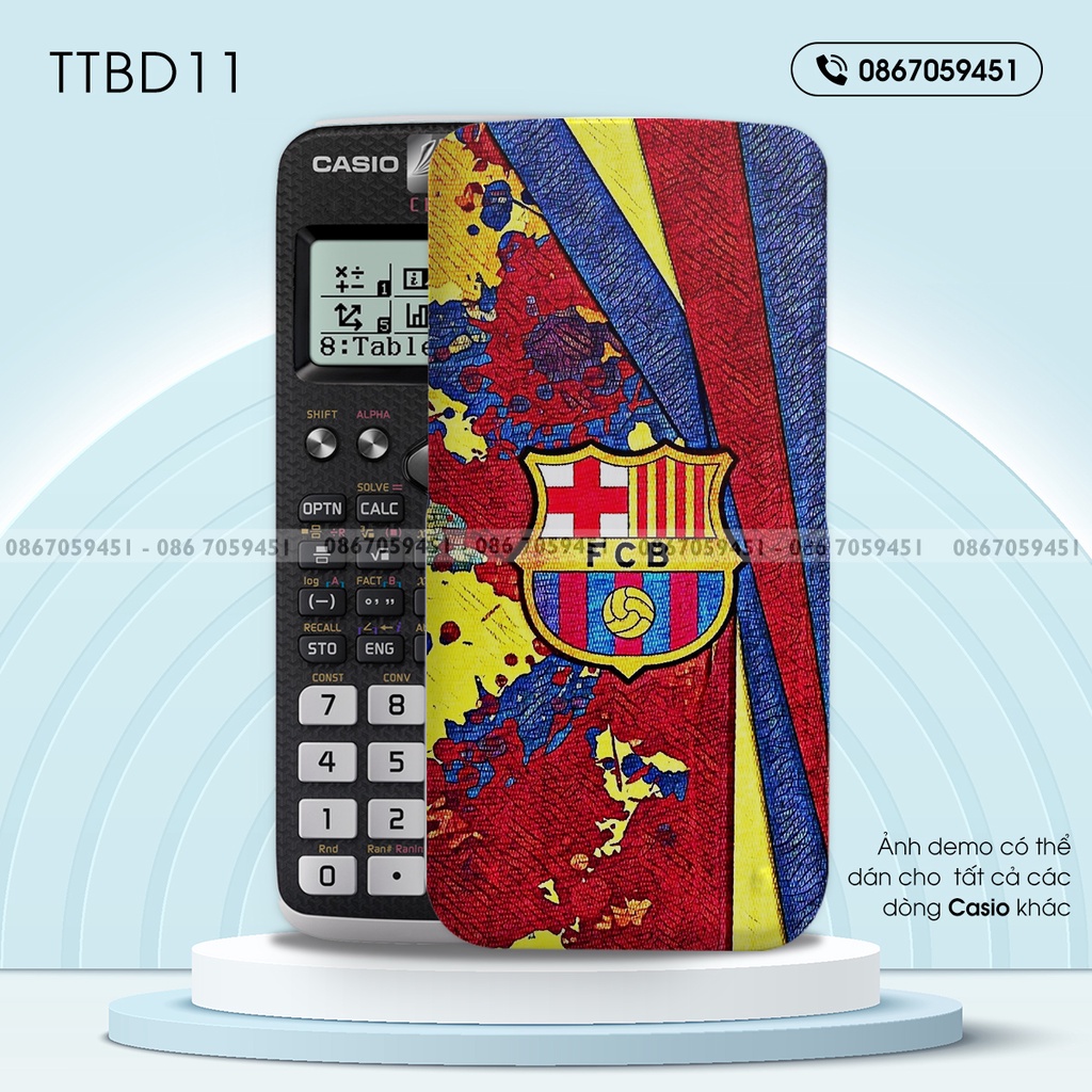 Skin dán máy tính CASIO In Hình CLB Bóng ĐáBộ 3 (Casio 570 / Casio 570-2nd/ Casio 580 /Vinacal..) ttbdb3