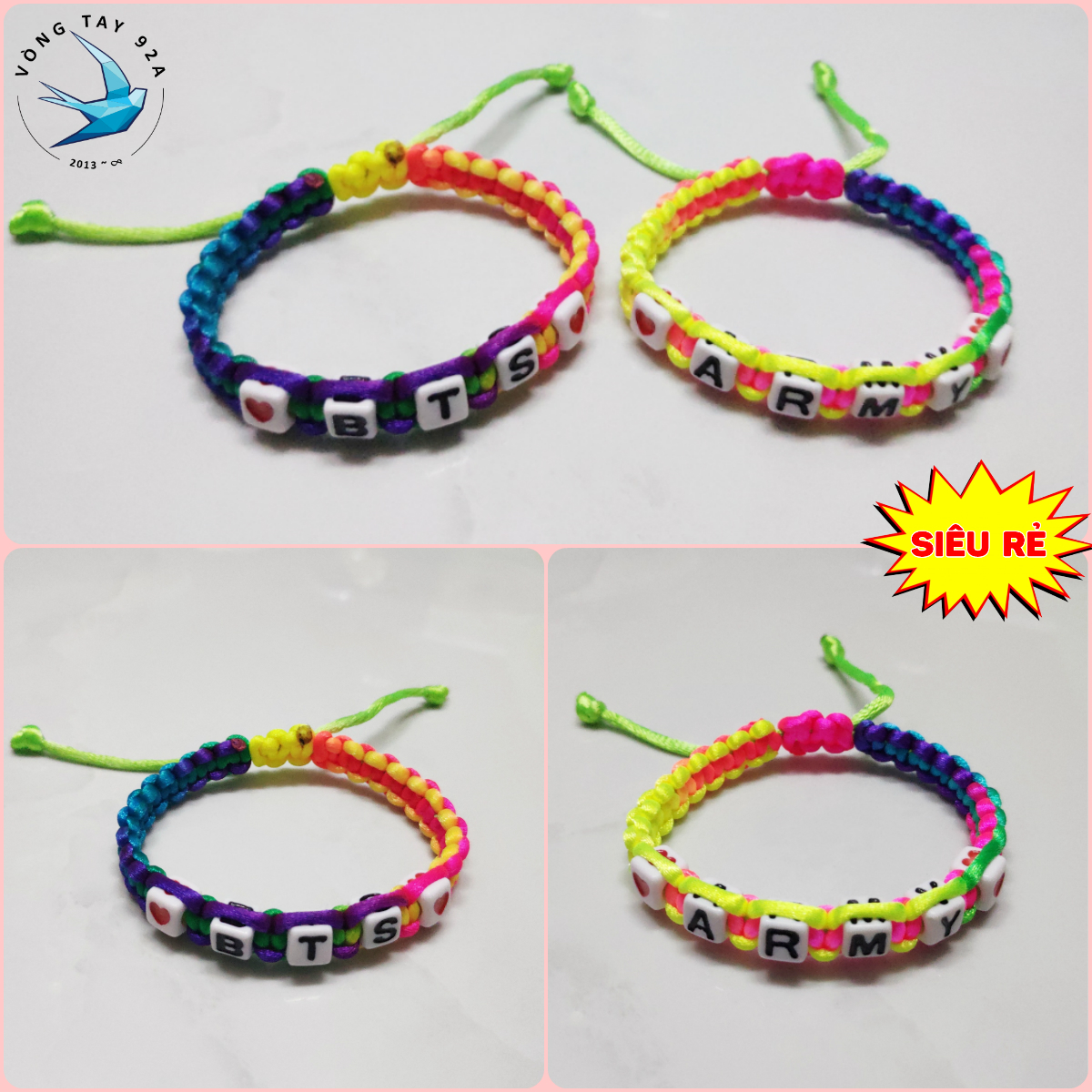 Vòng Đeo Tay Handmade BTS ARMY [MỚI] GIÁ RẺ