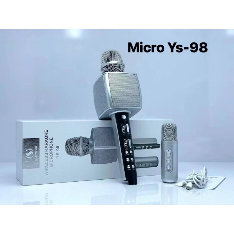 Micro karaoke kèm 2 mic kèm loa bluetooth Ys98