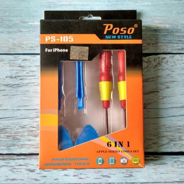 Bộ Vít Mở điện thoại Ip4, 5 Poso PS I05