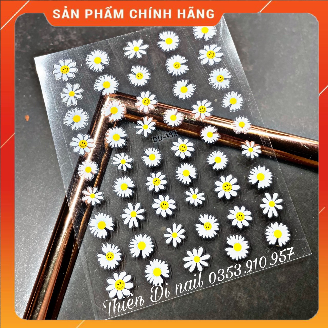 Stick hoa nổi 3D trắng cực xinh trend hot trang trí móng