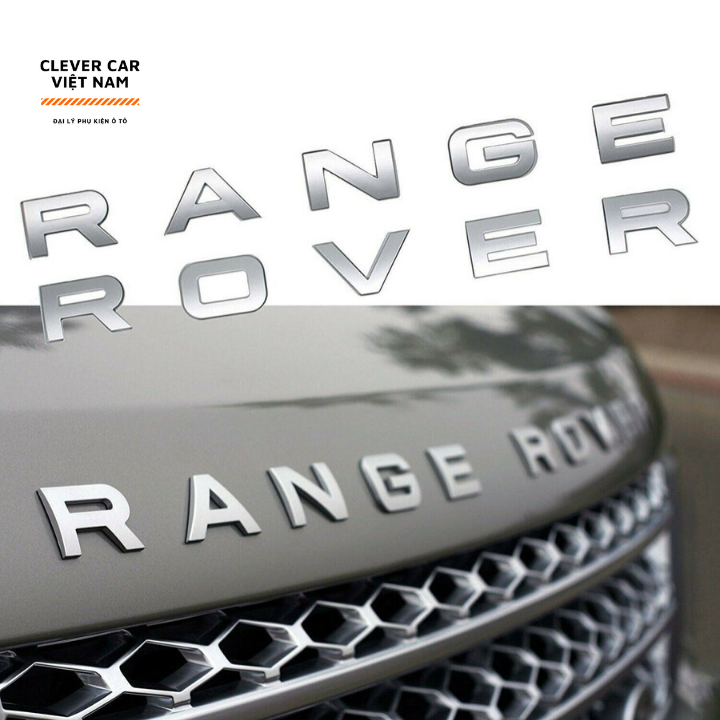 Tem Logo Chữ Nổi RANGE ROVER Dán Trang Trí Xe
