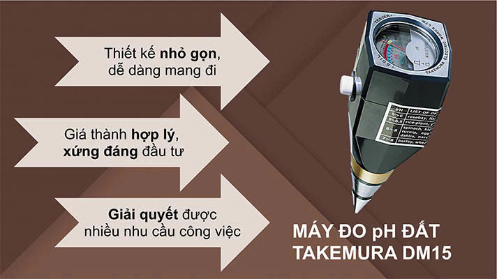 [HCM]MÁY ĐO PH VÀ ĐỘ ẨM CHO ĐẤT TAKEMURA DM-15 (NHẬT BẢN)