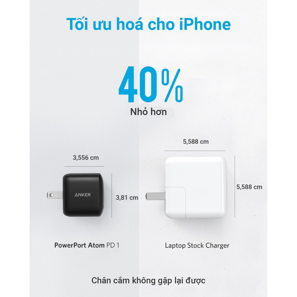 [Anker Việt Nam] Củ sạc Anker PowerPort Atom PD 1, 30w - A2017