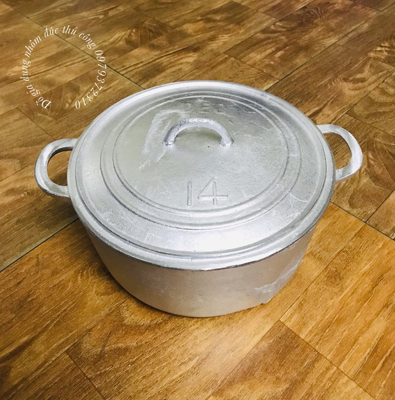 XOONG GANG ĐÚC THỦ CÔNG LÀNG NGHỀ SỐ 14 ( ĐK 25CM )