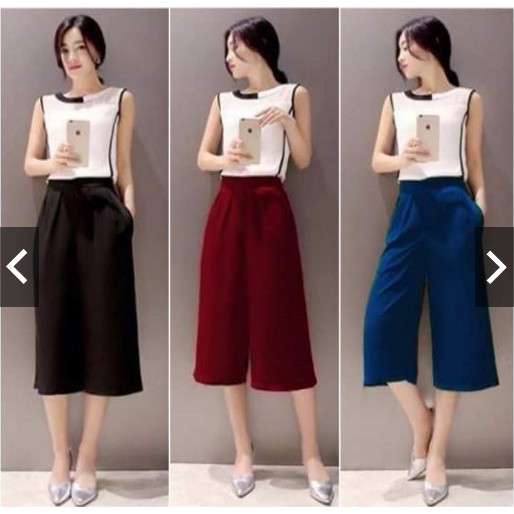 Quần ống rộng chun NTA0320