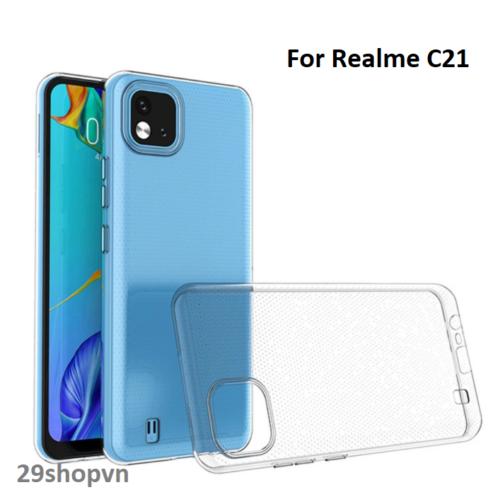 Ốp dẻo trong suốt Realme C21 / Realme C21Y (Loại A đẹp)