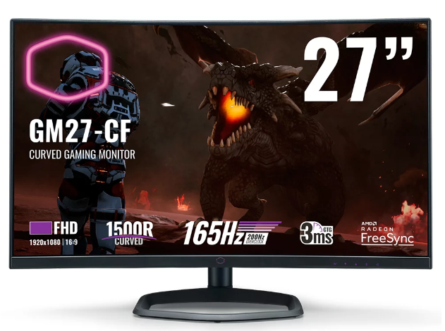 [Trả góp 0%]Màn hình Cooler Master GM27-CF (27 inch/FHD/VA/165Hz/3ms/300 nits/HDMI+DP/Loa/FreeSync)