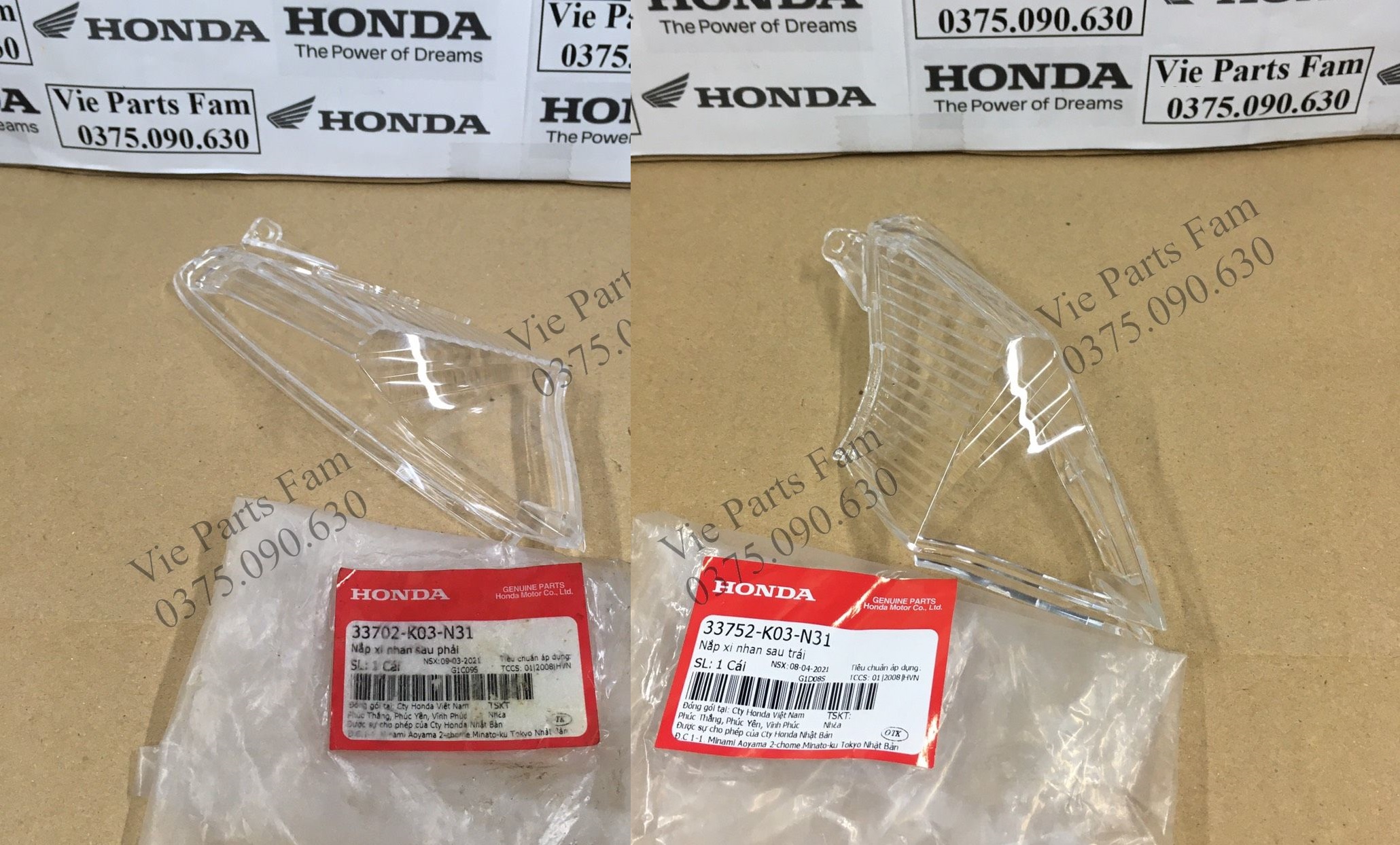 Nắp chụp đèn hậu Wave RSX 110, Wave RSX Fi 110 2014-2023 (giá 1 chi tiết), hàng din Honda mới 100%