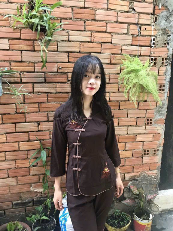 đồ lam đi chùa - mẫu sẫm tàu xéo ( vãi kate )