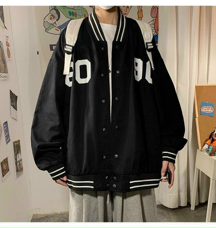 ÁO KHOÁC DÙ BOMBER NAM NỮ UNISEX IN CHỮ NỔI AKBB90 VẢI MERO 2 LỚP CAO CẤP KHÔNG XÙ LÔNG KHÔNG RA MÀU BLACKWHITE1