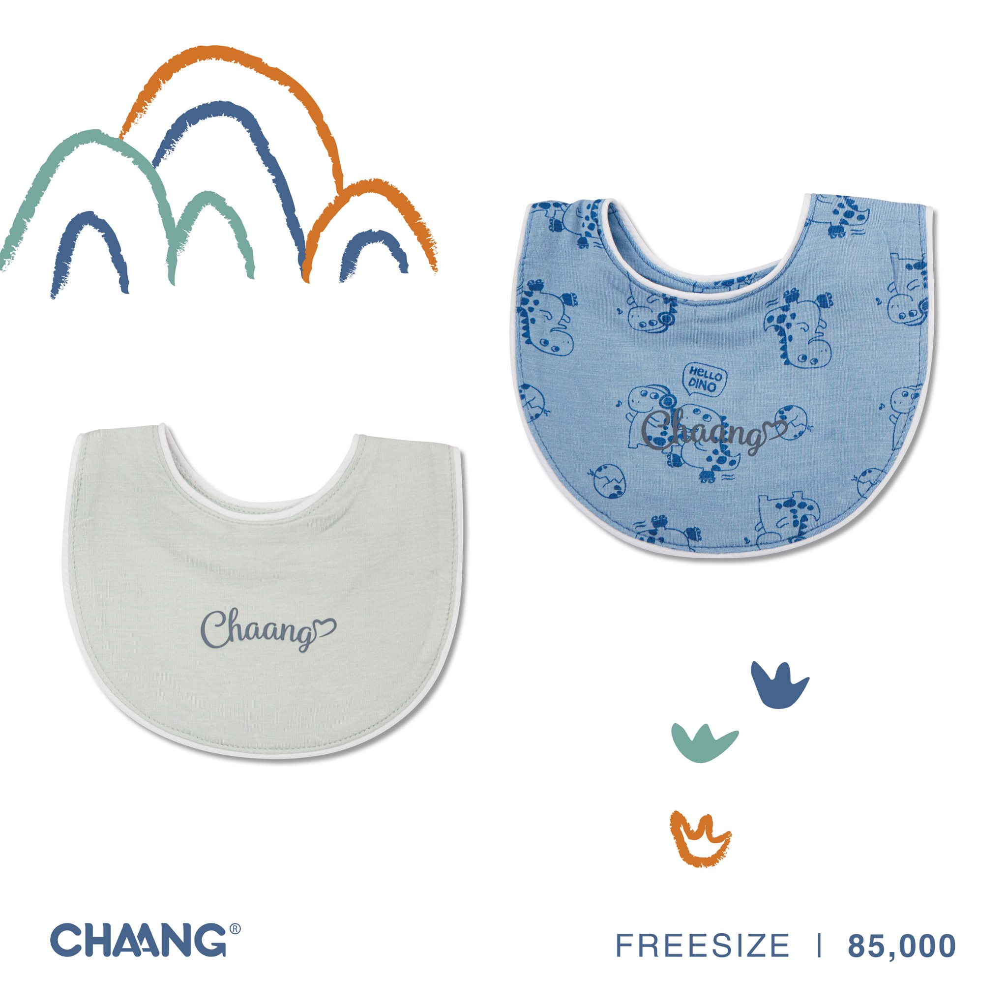 Set 2 chiếc Yếm cho bé sơ sinh Chaang bé trai bé gái