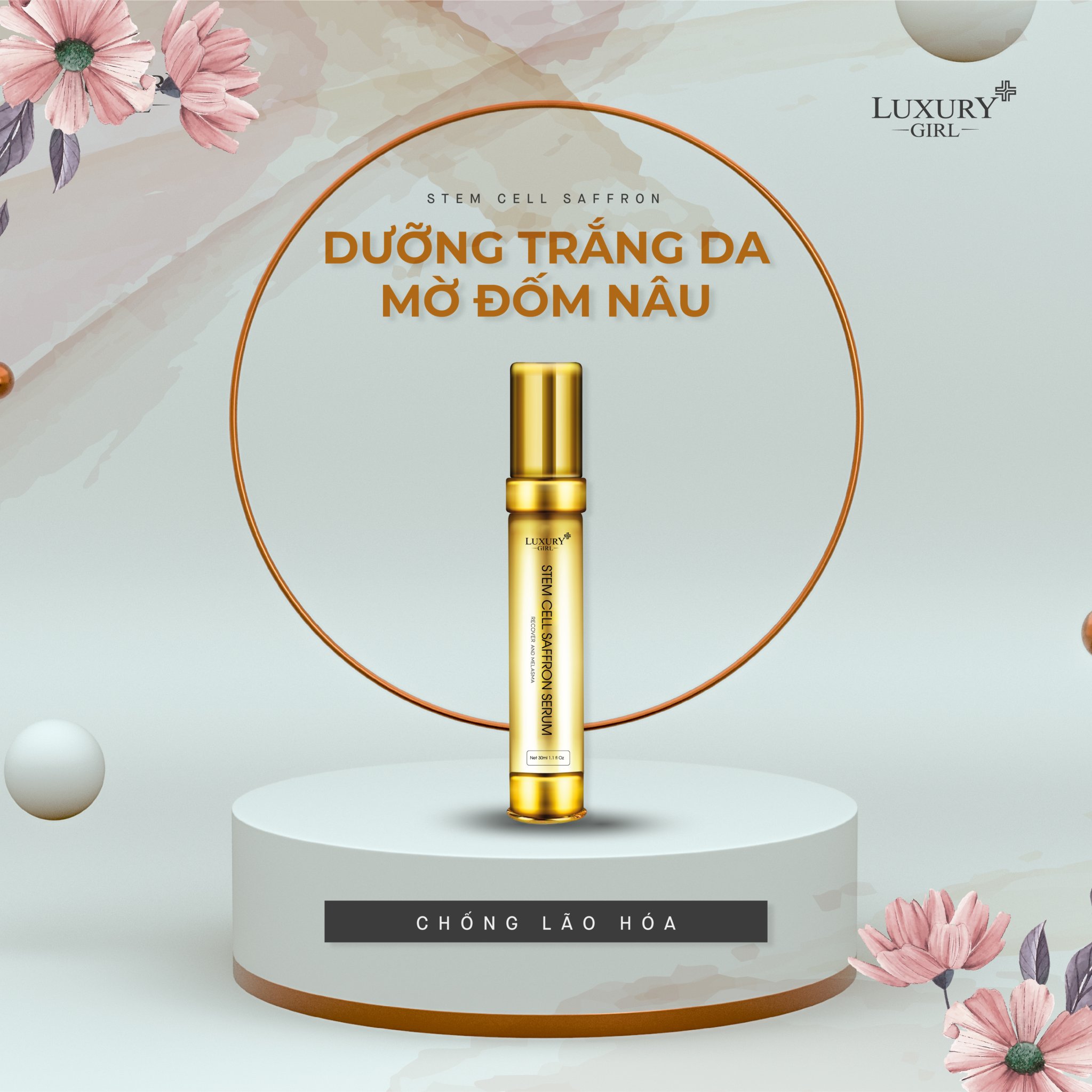 Serum Trị Nám Stem Cell – Saffron Luxury Girl