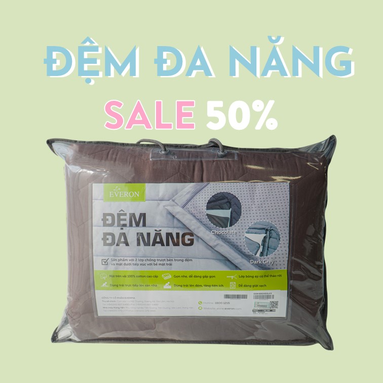 [EVERON Chính Hãng] - Đệm Đa Năng bông ép gấp gọn