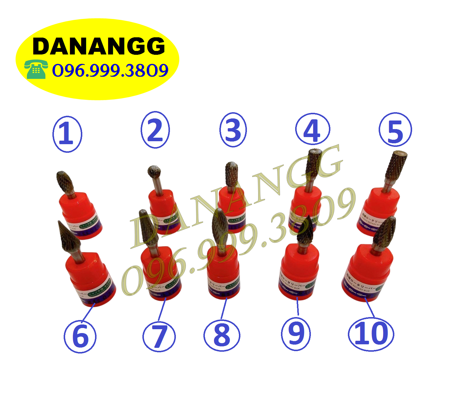 Mũi mài hợi kim mũi phay sắt đa năng pi 10 mm