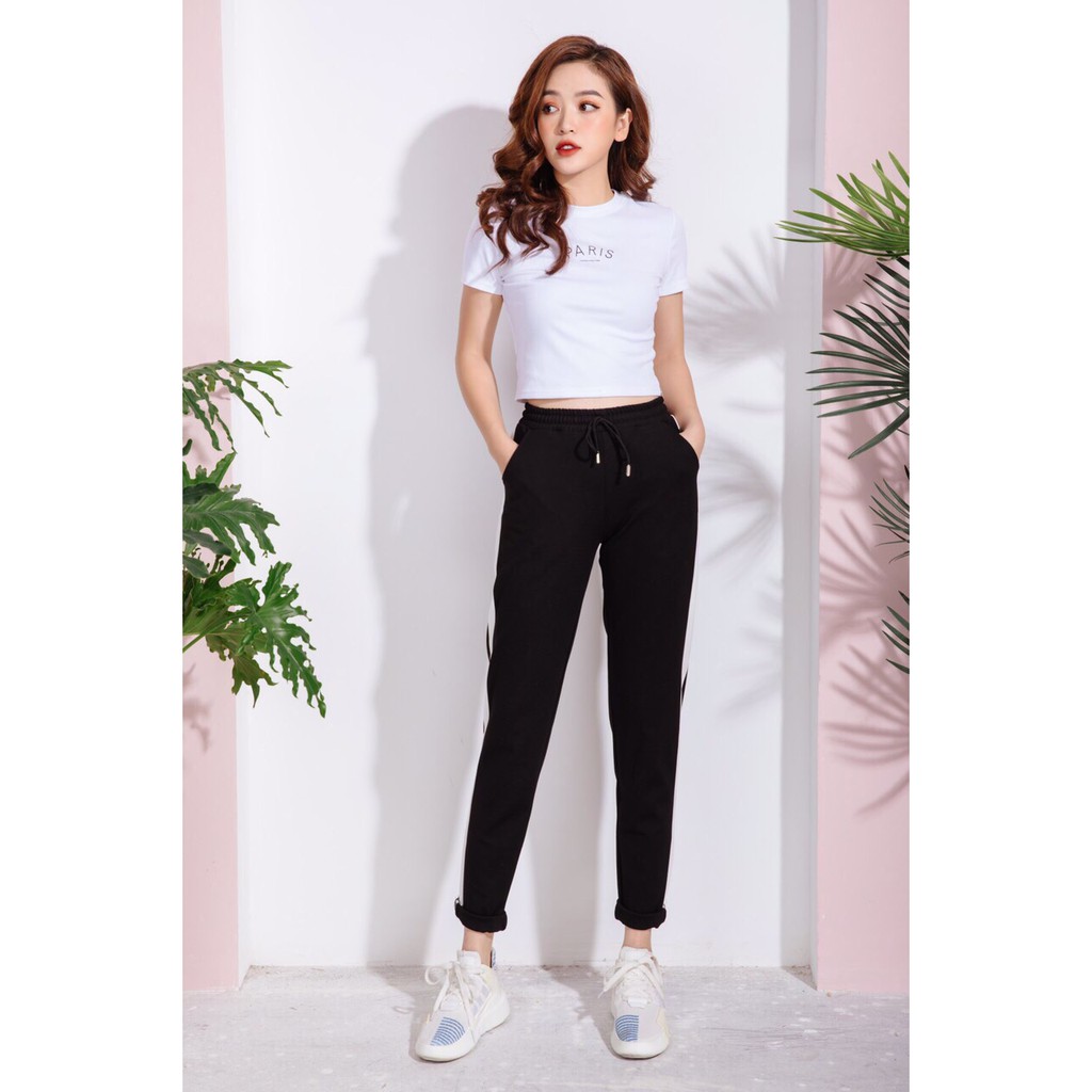 Quần Jogger 2 sọc nữ