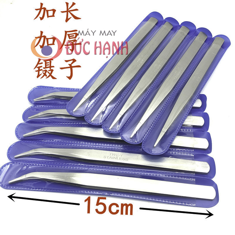 Nhíp xỏ chỉ - nhíp thẳng - nhíp cong - 1 cái