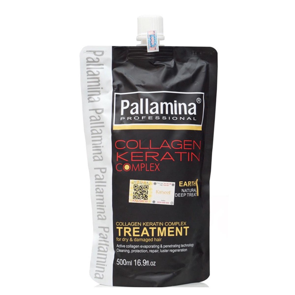 Hấp Dầu Siêu Mềm Mượt Pallamina Collagen Keratin Complex 500ml
