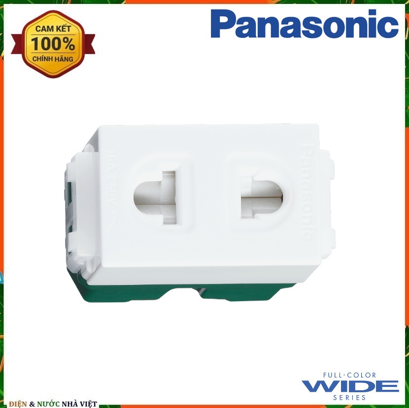 Ổ cắm đơn có màn che panasonic wide wev1081sw cắm nhanh 250vac 16a