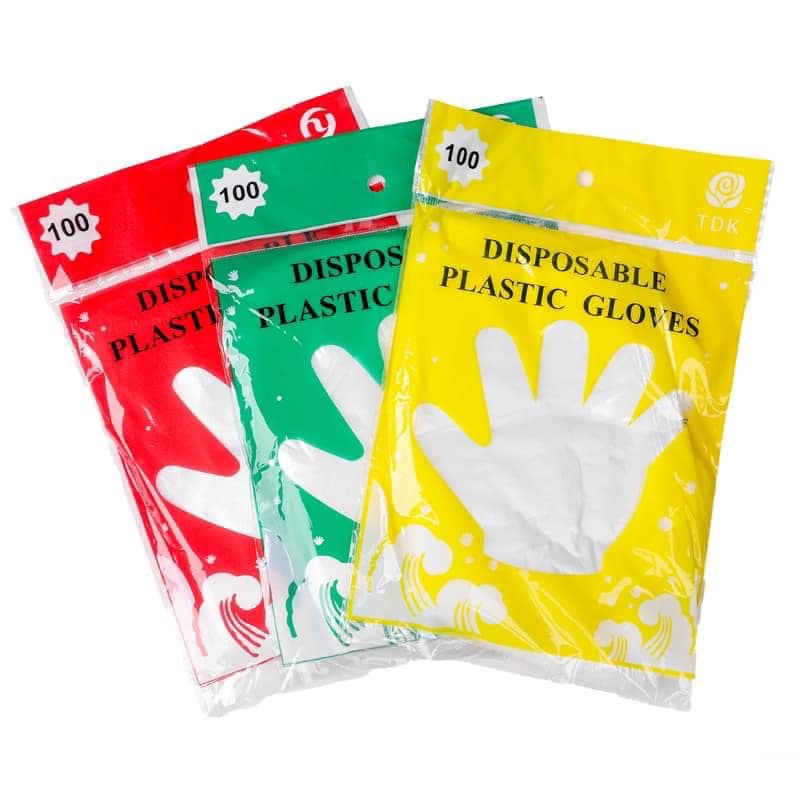 Combo 100 chiếc găng tay nilon dùng 1 lần - bao tay nilon làm bếp - găng tay nhuộm tóc - tkvt2