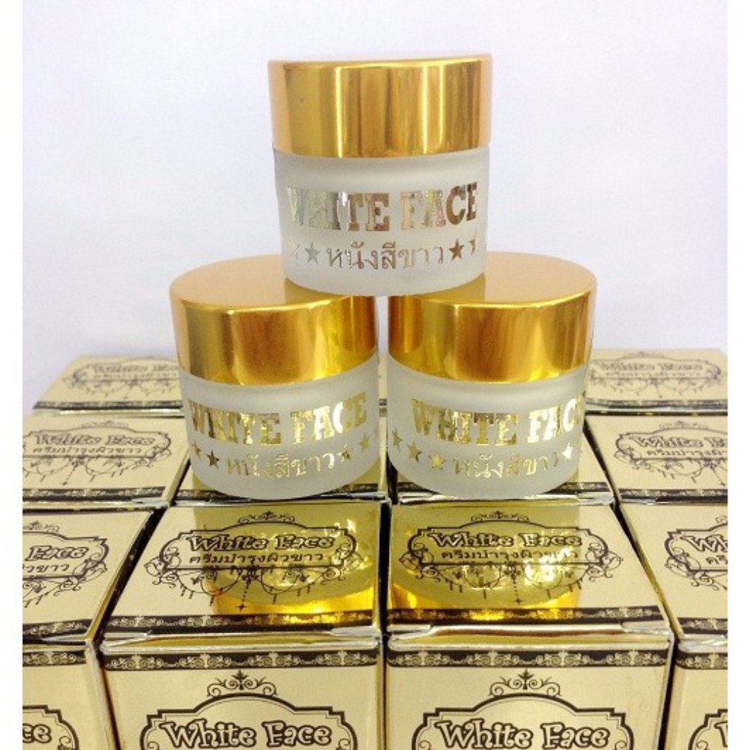 (Combo 5 Hộp) Kem Trắng Da White Face Thái Lan xóa Thâm Mụn, Nám