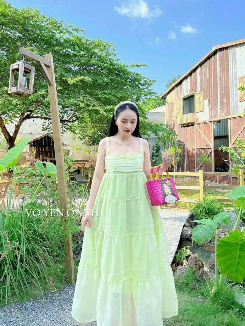 Đầm maxi 2 dây thần thánh