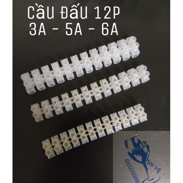 Cầu đấu điện plastics terminal 12p 3a - 5a - 6a