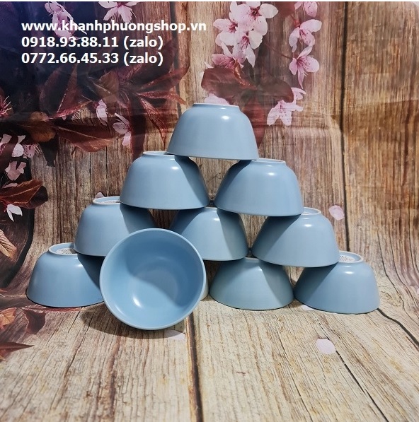 chén sứ ăn cơm xanh ngọc - chén sứ tráng men cao cấp