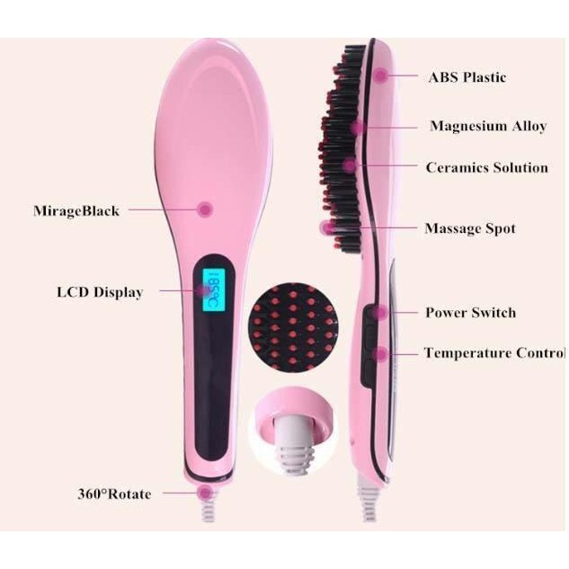Lược điện chải thẳng massage tóc HQT906