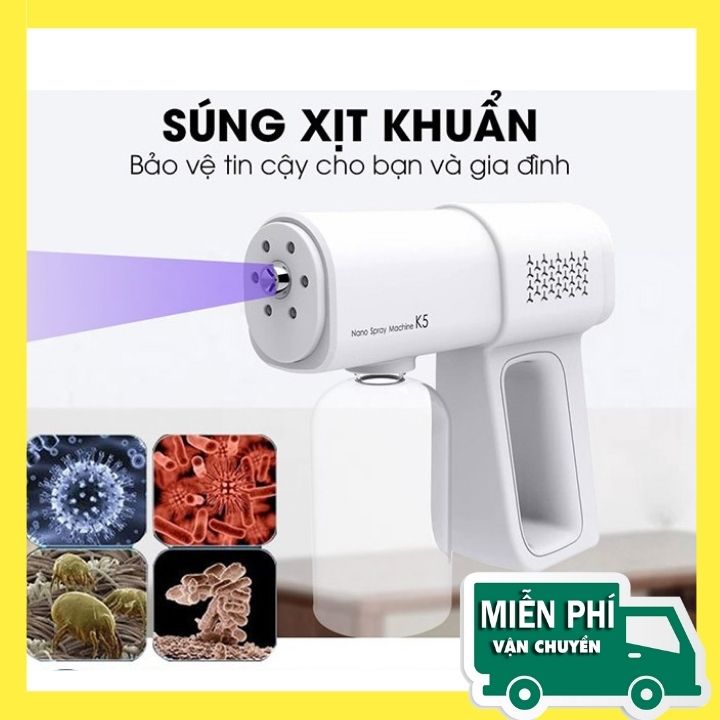 Máy phun xịt khử khuẩn diệt khuẩn không dây chống vi khuẩn virut dung tích 800ml, súng phun khử sát trùng,máy phun khử khuẩn, máy phun diệt khuẩn, súng phun khử khuẩn