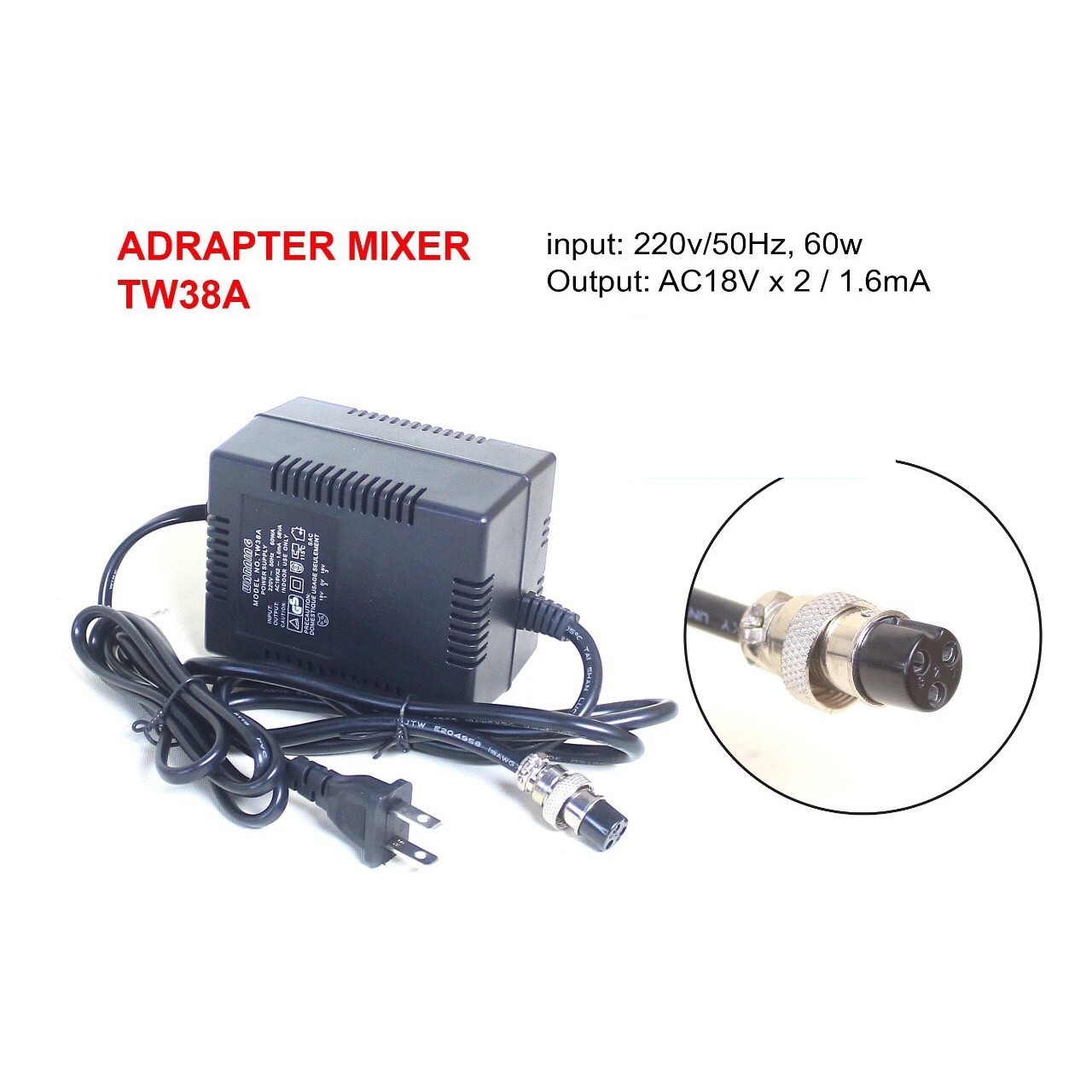 Adapter cho mixer tw-38a