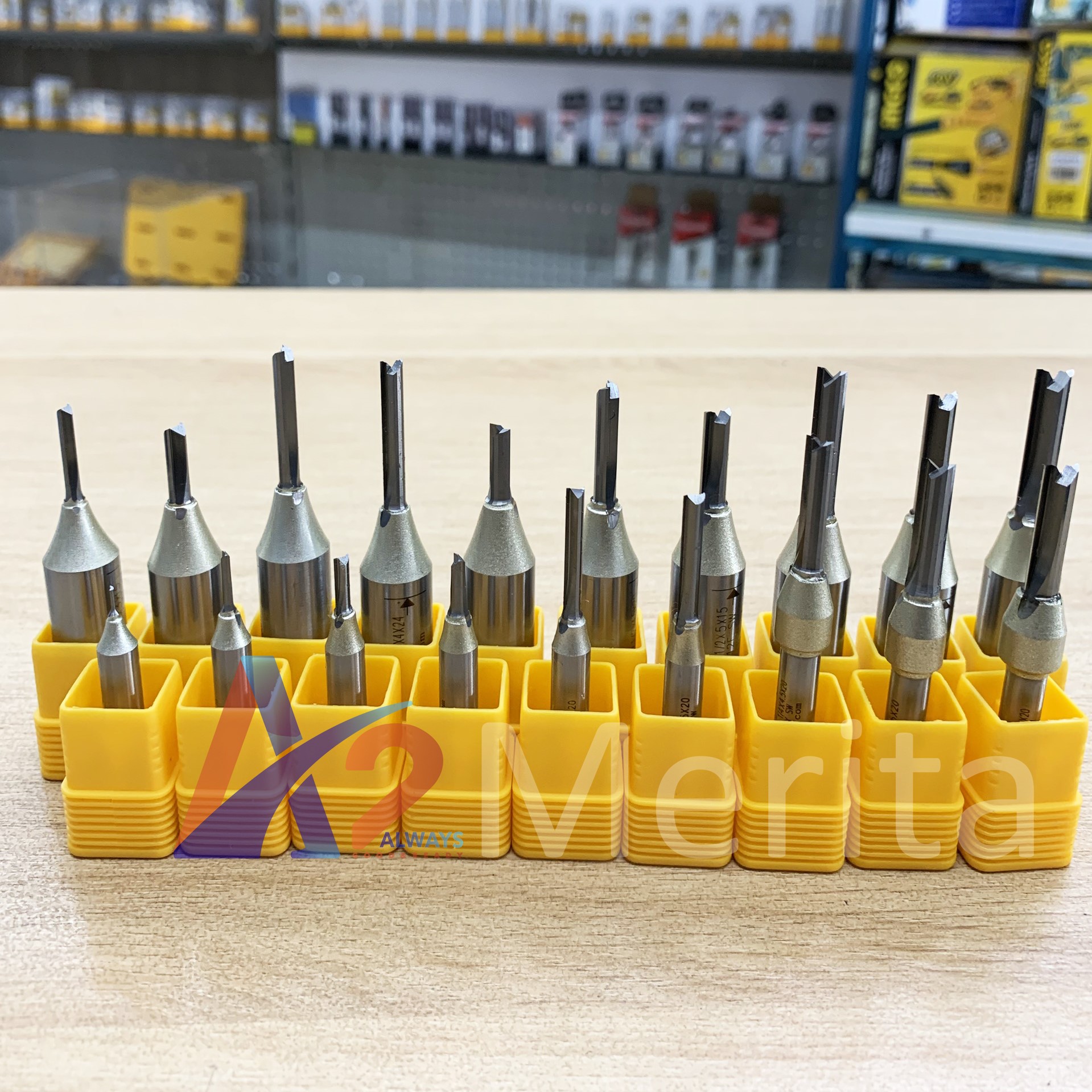 Mũi phay thẳng tct cốt 1/4" và cốt 1/2" arden