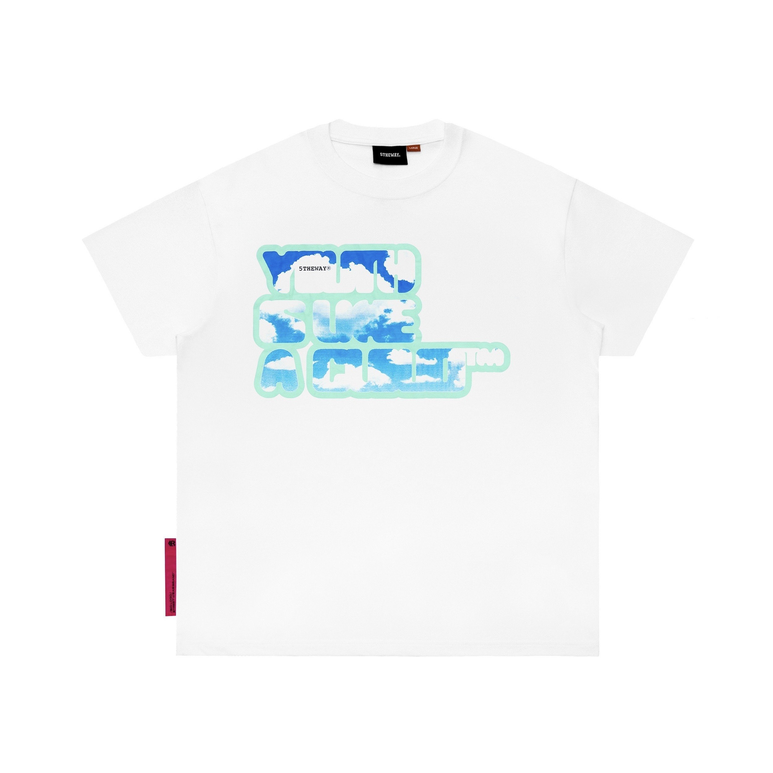 Áo thun tay ngắn cổ tròn 5THEWAY® /cloud boy/ SQUARE TEE