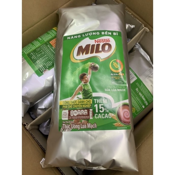 Bột Milo bịch 1kg nguyên chất Nestlé (thêm 15% bột cacao)- DATE mới